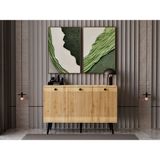 Melura Konsol 120 cm %100 Mdf Lake Ahşap Ayaklı - Safir Meşe