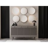 Melura Konsol 140 cm %100 Mdf Lake Ahşap Ayaklı - Gri