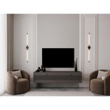 Melura Tv Ünitesi - Tv Sehpası 140 cm Duvara Monte %100 Mdf - Gri