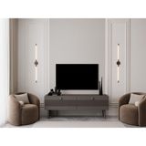 Melura Tv Ünitesi - Tv Sehpası 160 cm %100 Mdf Lake Ahşap Ayaklı - Gri