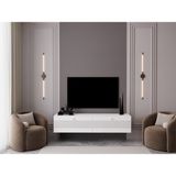 Melura Tv Ünitesi - Tv Sehpası 160 cm Duvara Monte %100 Mdf - Beyaz