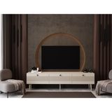 Melura Tv Ünitesi - Tv Sehpası 180 cm %100 Mdf Lake Ahşap Ayaklı - Bej