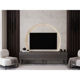 Melura Tv Ünitesi - Tv Sehpası 180 cm %100 Mdf Lake Ahşap Ayaklı - Gri