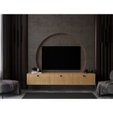 Melura Tv Ünitesi - Tv Sehpası 180 cm Duvara Monte %100 Mdf - Safir Meşe