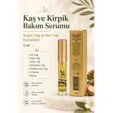 Meluxa Kaş ve Kirpik Bakım Serumu 5 ml Argan Yağı ve Hint Yağı İçerikli Kirpik Serumu Kaş Bakım Yağı