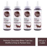 Melwiss Chocolate Bitter Tatlı Sos 330 G - Waffle & Krep & Pankek Sosu x 4 Adet - 330 gr