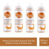 Melwiss Chocolate Karamel Aromalı Tatlı Sos 330 Gr - Waffle & Krep & Pankek Sosu X 4 Adet