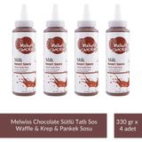 Melwiss Chocolate Sütlü Tatlı Sos 330 Gr- Waffle & Krep & Pankek Sosu X 4 Adet