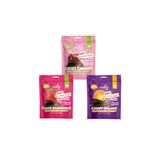 MELY GLUTENSİZ SEKER ILAVESIZ VEGAN CIKOLATA KAPLI FREEZE DRIED VİŞNE, ÇİLEK, PORTAKAL 50GR X 3 Adet