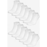 Mem Socks 12'li Dikişsiz Kısa Spor Çorap 47-49 Numara - 47 - 49 - Beyaz