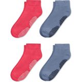 Mem Socks 4'lü Organik Pamuklu Pilates Yoga ve Dans Çorabı - Mavi - Pembe - 36 - 41