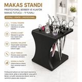 Memania Co Makas Standı – Profesyonel Berber ve Kuaför Makas Tutucu - Siyah