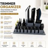 Memania Co Philips Trimmer Uyumlu Organizer Uyumlu– Tıraş Makinesi ve Başlık Düzenleyici Stand - Lacivert - 1 Adet