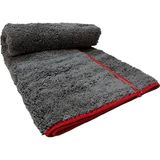 memhome Mikrofiber Oto Temizlik Bezi Set Kurulama Bezi 50x70cm + Sihirli Cam Bezi 40x40cm - 3429 Kırmızı - Gri