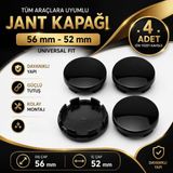 Memo Digital Jant Göbek Kapağı Dış Çap 56 mm - Iç Çap 52 mm 4 Adet