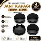 Memo Digital Jant Göbek Kapağı Dış Çap 58 mm - Iç Çap 56 mm 4 Adet