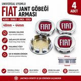 Memo Digital Universal Fiat Albea Doblo Linea Egea Jant Göbeği Arması 48MM - 44MM 4 Adet