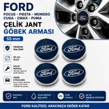 Memo Digital Universal Ford Focus - Fiesta - Mondeo - Cuga - Cmax - Puma Çelik Jant Göbek Arması 55 mm
