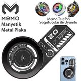 Memo VC01 Manyetik Metal Halka - Memo Telefon Soğutucu Manyetik Tüm Modeller - Siyah