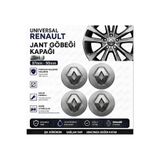 MemoDigital Universal Renault Jant Göbeği Kapağı 57 mm - 50 mm Gri