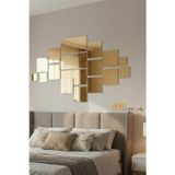 Memoody Dekoratif Yapışkanlı Gold Pleksi Kare Ayna 5 Adet 20X20Cm