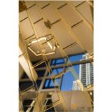 Memoody Dekoratif Yapışkanlı Tuğla Desenli Gold Pleksi Ayna 10 Adet 5X10Cm