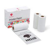 Memoqueen Phomemo Yazıcı Kağıdı Beyaz Kendinden Yapışkanlı Termal Etiketler, Phomemo M02/M02 Pro/M03/M02S Cep Bluetooth Termal Yazıcı için, 50 mm x 3,5 m, 3 Rulo Etiket