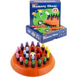 Memory Chess - Zeka Oyunu, Renklerle Hafıza ve Zihin Geliştirme Satrancı Eğitici Oyuncak - Pembe