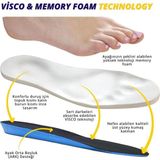Memory Foam Yumuşak Ayakkabı Tabanlığı, Akıllı Hafızalı Spor Tabanlık - Renkli