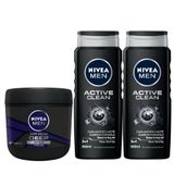 Men Active Clean Erkek Duş Jeli 500ML X2 Adet ve Men Deep Impact Nemlendirici El Vücut Kremi 400ML