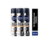 Men Anti-Perspirant Black & White Invisible Güçlü Etki 72H Erkek Deodorant X 3 Adet