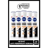 Men Black & White Invisible Güçlü Etki Erkek Sprey Deodorant 150 Ml x3 Adet,Anti-perspirant,48 Saat Koruma,Çanta Hediye!
