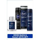 Men Damat Çeyiz Seti, Duş Jeli 500ml, Deodorant 150ml, Tıraş Köpüğü 200ml, Tıraş Sonrası Losyon100ml