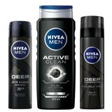 MEN Damat Çeyiz Seti Erkek Sprey Deodorant 150ml, Deep Dimension Tıraş Jeli 200ml, Duş Jeli 500ml
