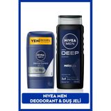 Men Erkek Banyo Ve Duş Jeli Deep Dimension 500ml Ve Stick Deodorant Derma Control Clinical 50m