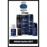 MEN Erkek Damat Çeyiz Seti, Duş Jeli, Deodorant 150ml, Roll-on,Tıraş Köpüğü, Losyon ve Çanta Hediye