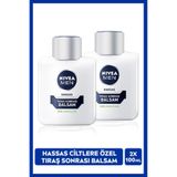 MEN Erkek Hassas Cilt Tıraş Sonrası Balsam 100ml, Alkolsüz, Tahriş ve Kızarıklık Karşıtı, X2 Adet
