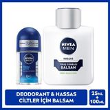 Men Erkek Hassas Ciltler Için Tıraş Sonrası Balsam 100ML ve Mini Roll-On Deodorant Fresh ACTIVE25ML - 25 ml