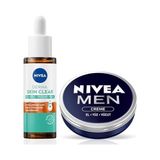 Men Erkek Nemlendirici Creme 30ML ve Derma Skin Clear Karşıtı Serum 30ML, Cilt Bakım Seti - Option-1