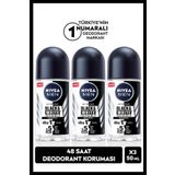 MEN Erkek Roll-on Deodorant Black&White Original 50ml, 48 Saat Koruma, X3 Adet