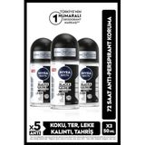 MEN Erkek Roll-on Deodorant Black&white Original 50ml, 72 Saat Koruma, X3 Adet