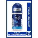 MEN Erkek Roll-on Deodorant Fresh Active 50ml, Terlemeye Karşı 72 Saat Anti-perspirant, Ferah His