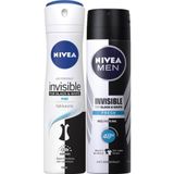 Men Erkek Sprey Deodorant Black&white Fresh 150ml Ve Kadın Sprey Deodorant Black&white Pure 150ml