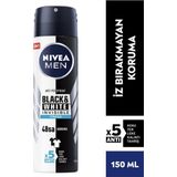 Men Erkek Sprey Deodorant Black&white Invisible Fresh 150ml, 48 Saat Anti-perspirant Ter Koruması