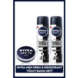 MEN Erkek Sprey Deodorant Black&White Invisible Original 150ml X2 Adet ve MEN Erkek Bakım Kremi 30ml