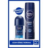 Men Erkek Sprey Deodorant Cool Kick Fresh 150ml Ve Mini Roll-on Fresh Active 25ml