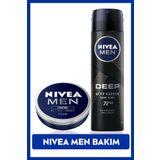 MEN Erkek Sprey Deodorant Deep Dimension 150ml ve Nemlendirici Erkek Bakım Kremi 75ml