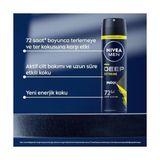 Men Erkek Sprey Deodorant Deep Extreme 150ML, 72 Saat Anti-Perspirant Ter Koruması, Enerjik Koku - Genel