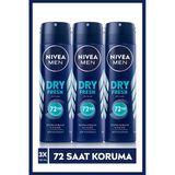 Men Erkek Sprey Deodorant Dry Fresh 150 ml X3 Adet,72 Saat Anti-perspirant Koruma