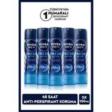 Men Erkek Sprey Deodorant Fresh Active 150 Mlx5adet,48 Saat Deodorant Koruması